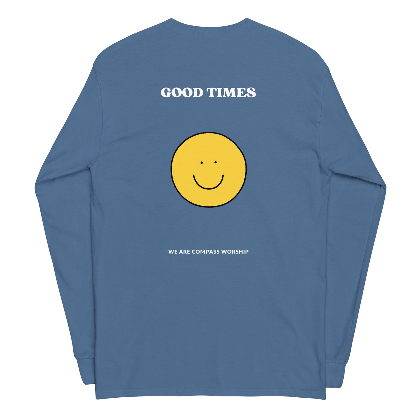 White Embroidered Praise! Long Sleeve Shirt