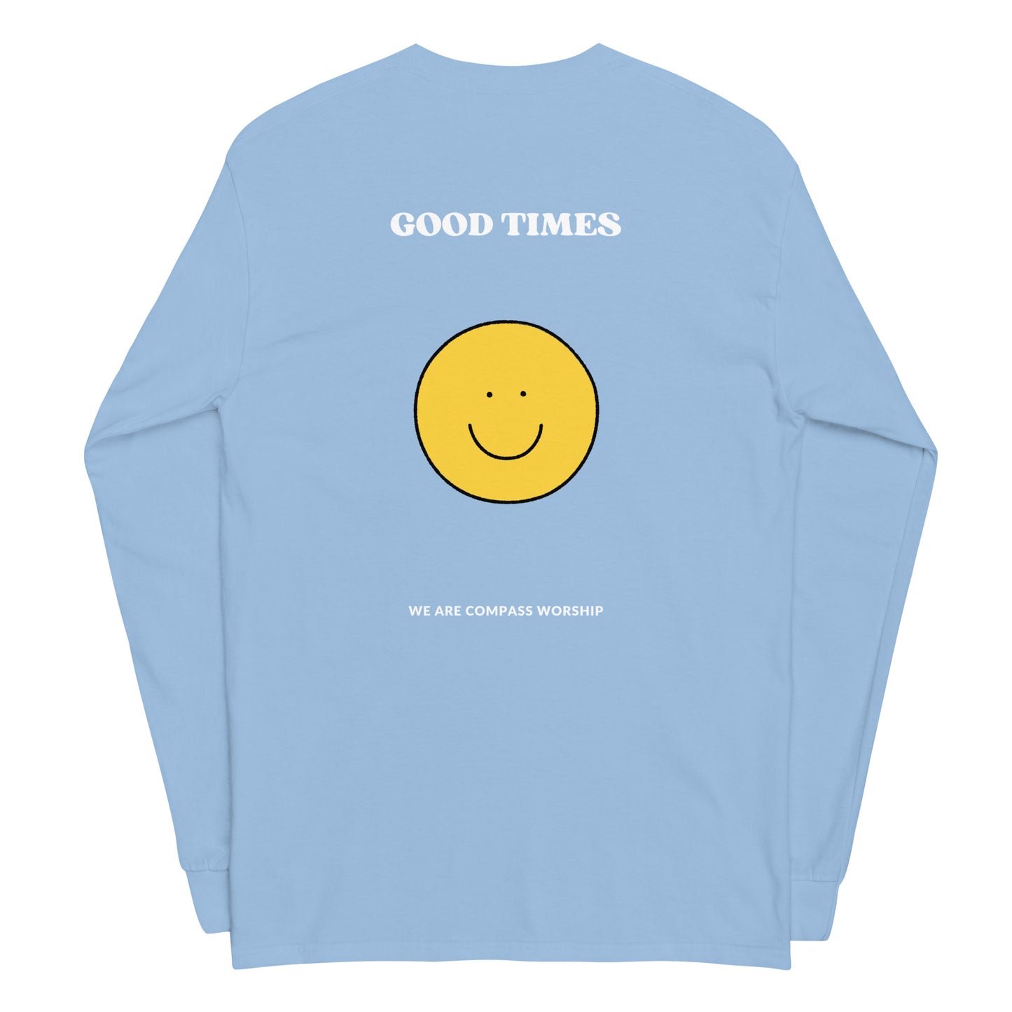 White Embroidered Praise! Long Sleeve Shirt