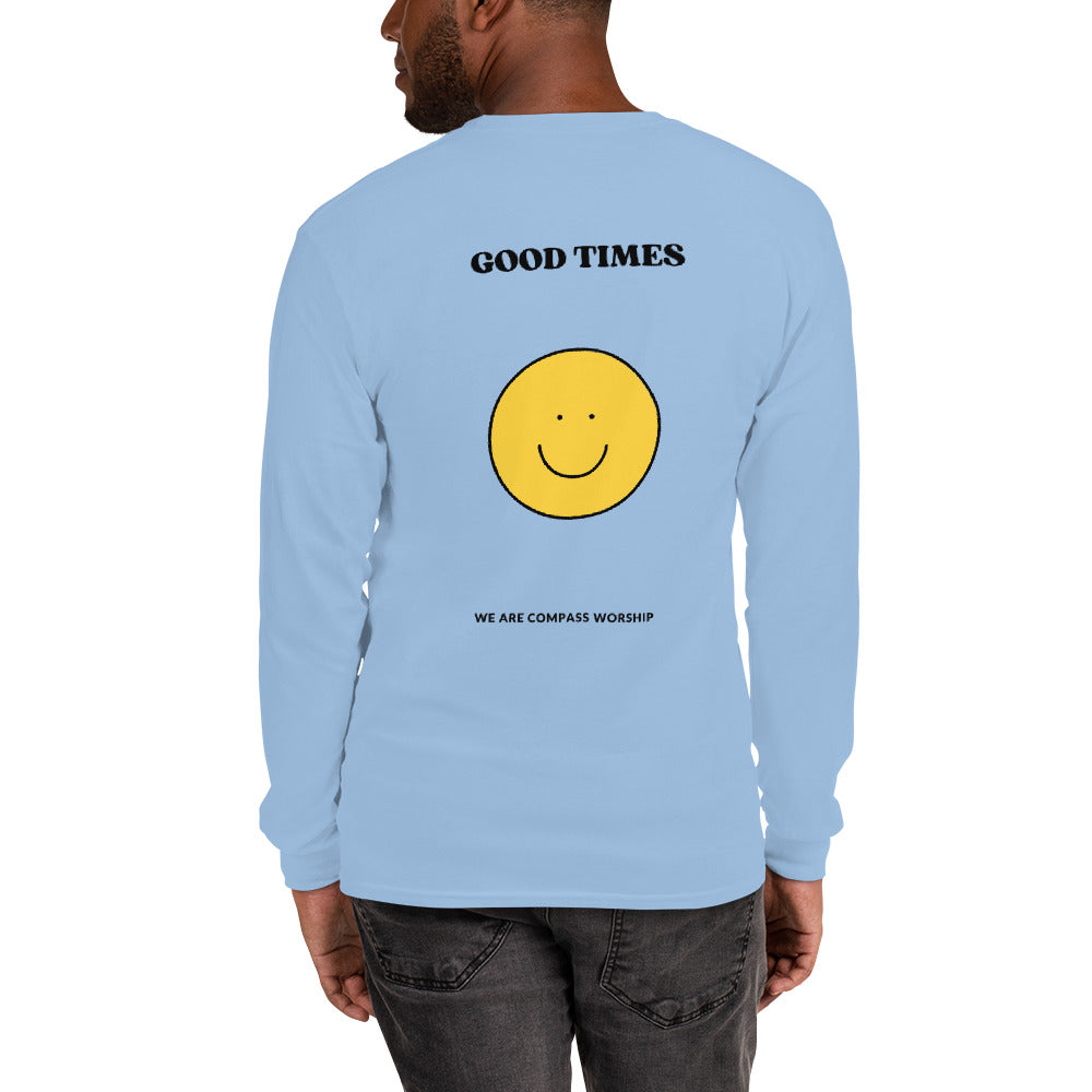 Black Embroidered Praise! Long Sleeve Shirt