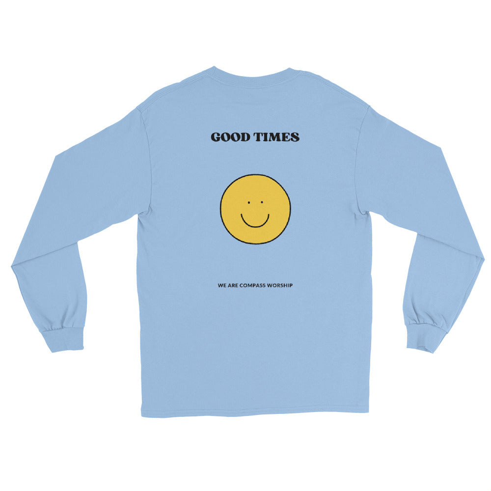 Black Embroidered Praise! Long Sleeve Shirt