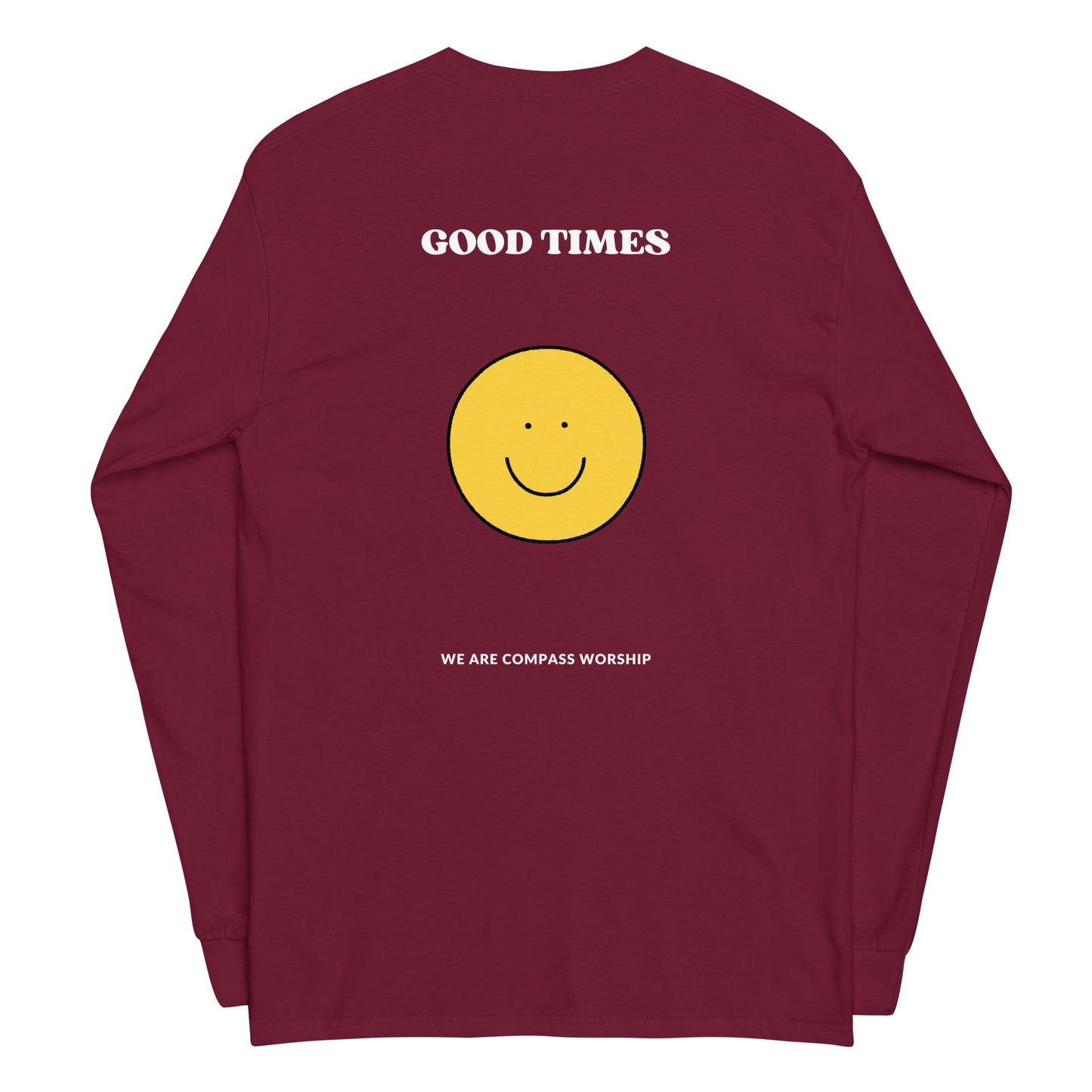 White Embroidered Praise! Long Sleeve Shirt