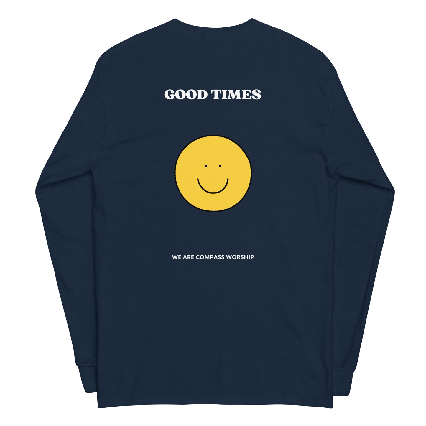 White Embroidered Praise! Long Sleeve Shirt