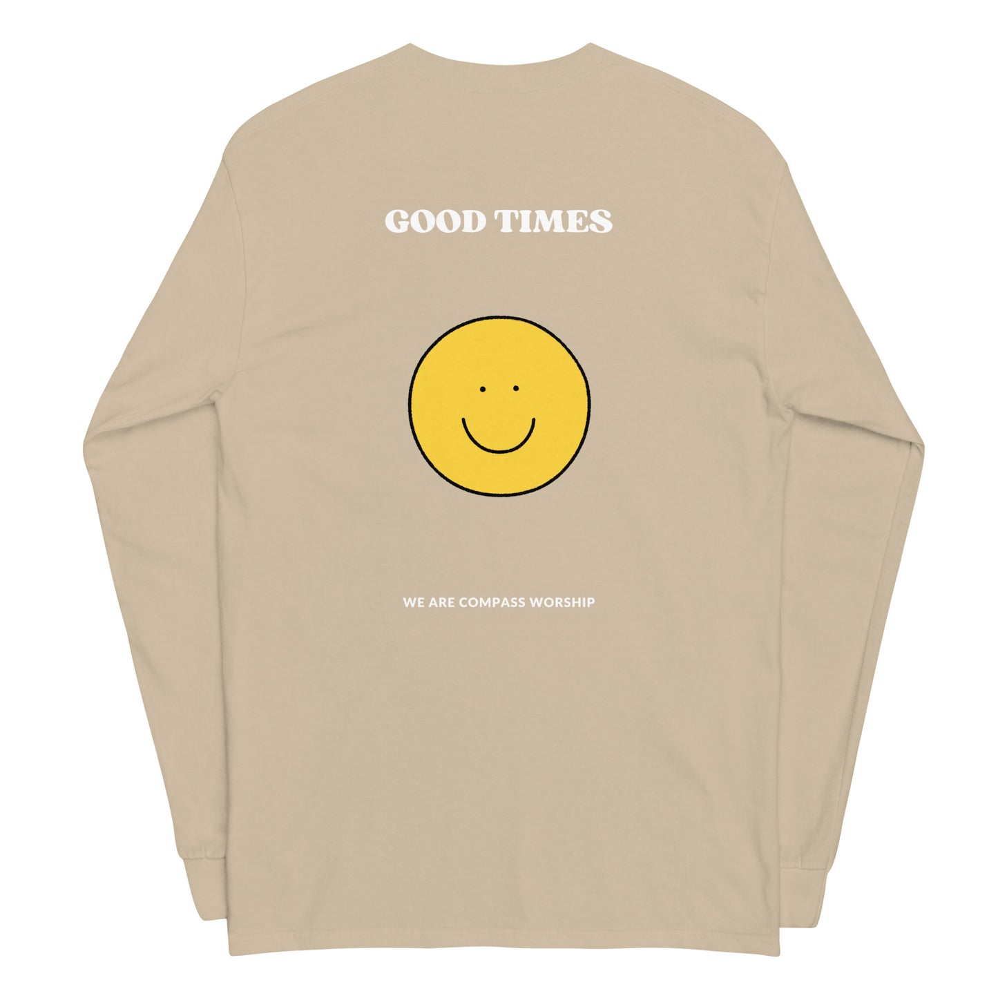 White Embroidered Praise! Long Sleeve Shirt