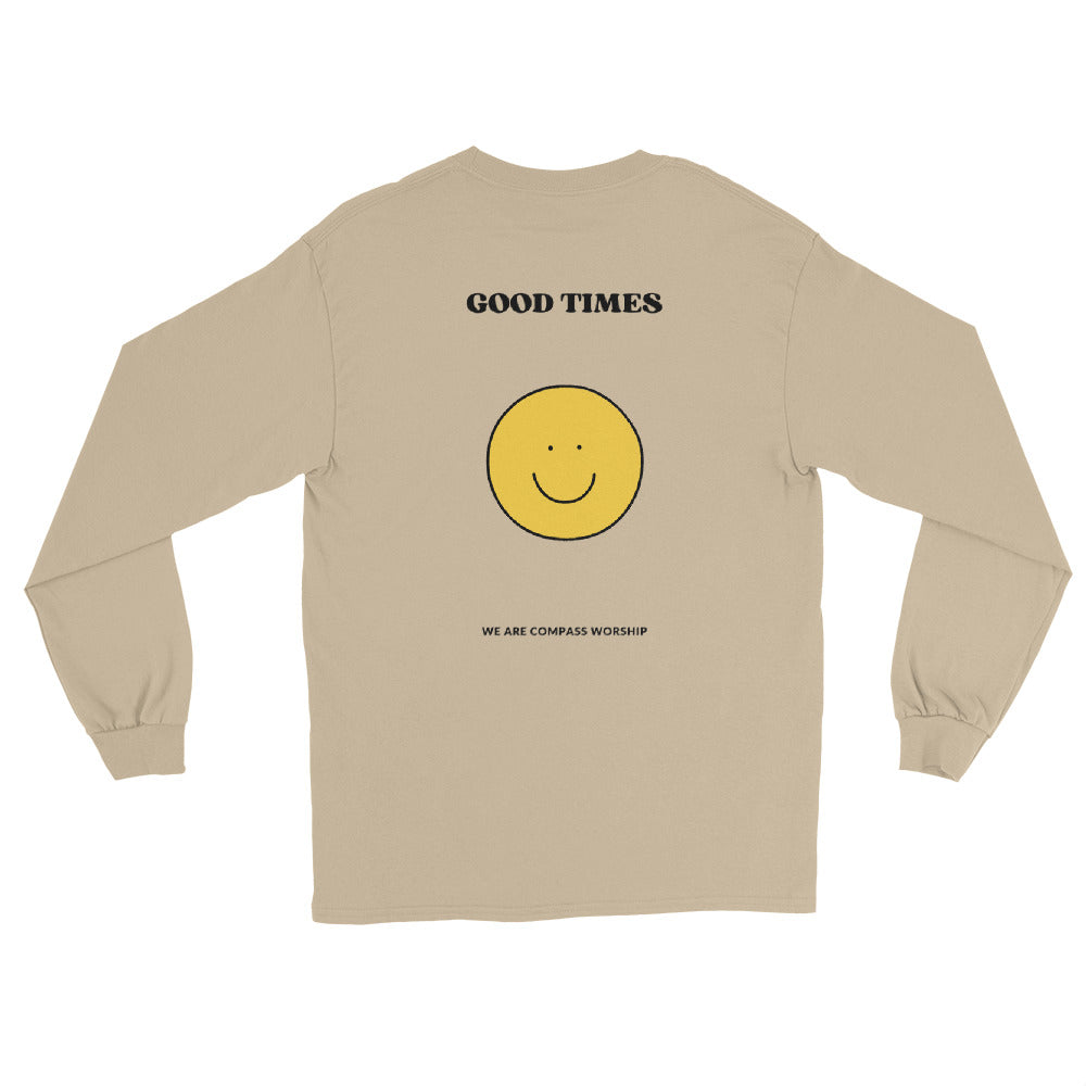 Black Embroidered Praise! Long Sleeve Shirt