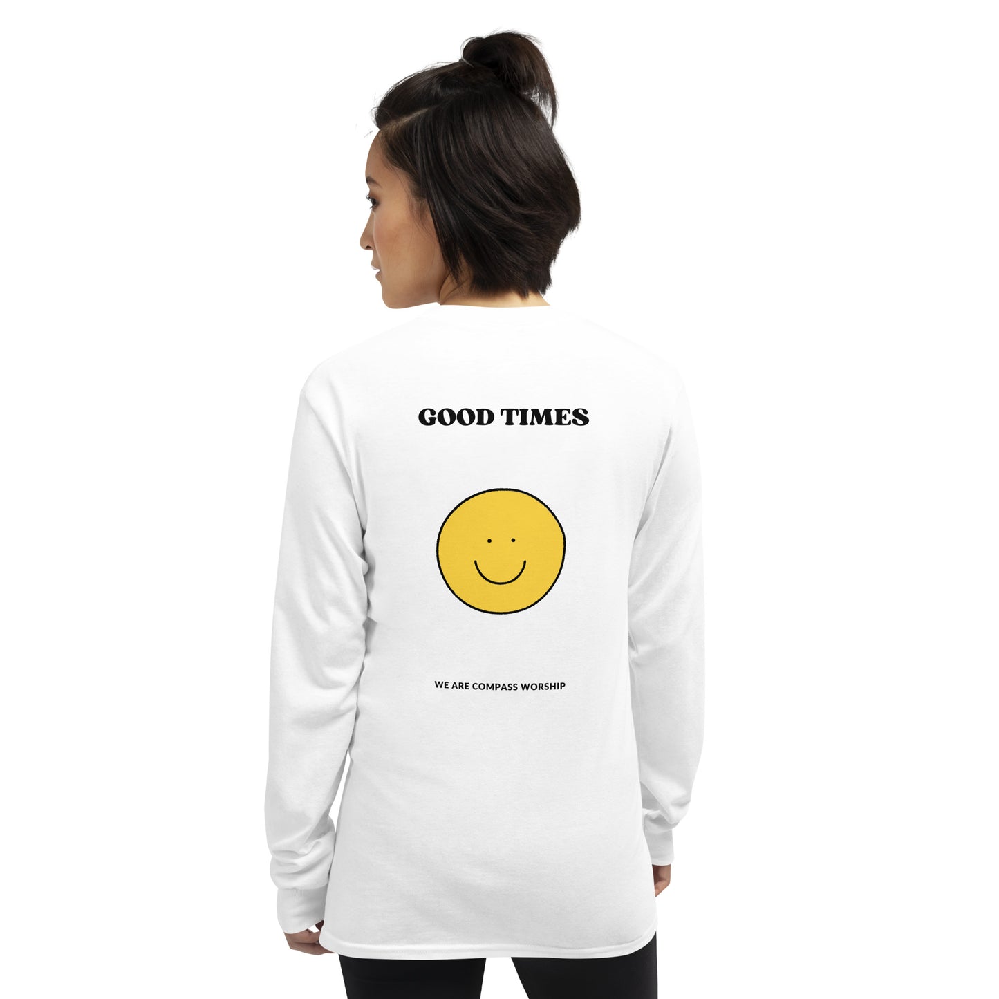 Black Embroidered Praise! Long Sleeve Shirt