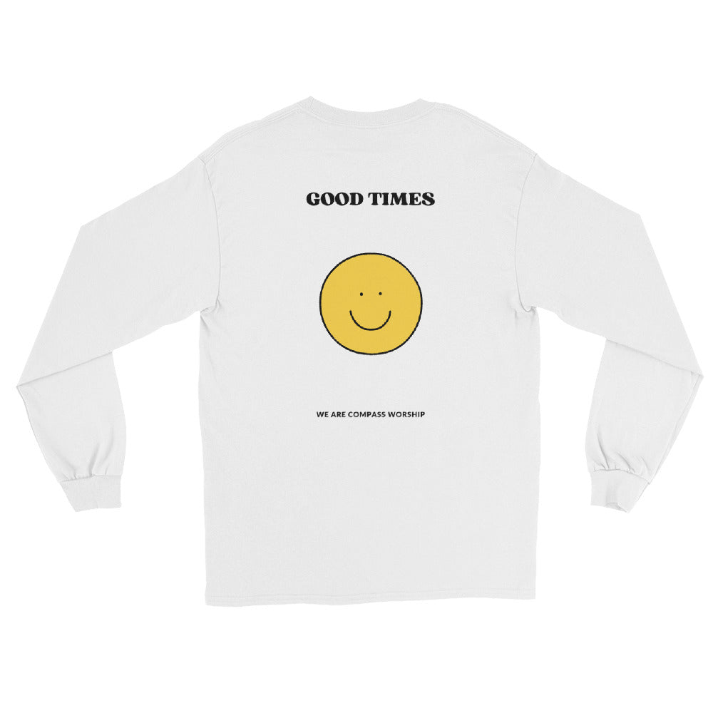Black Embroidered Praise! Long Sleeve Shirt