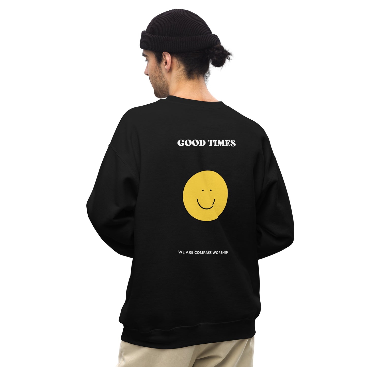 White Embroidered Praise! (Good Times) Sweatshirt