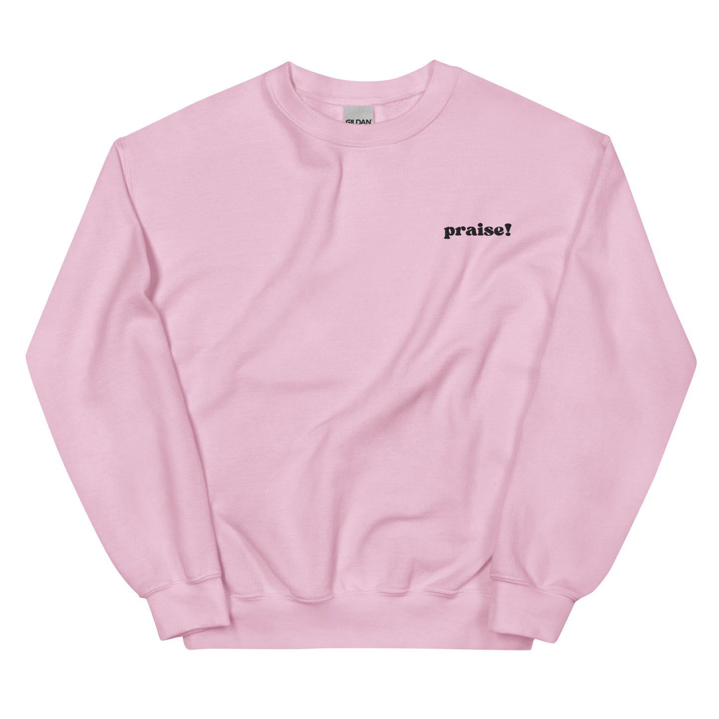 Black Embroidered Praise! (Good Times) Sweatshirt