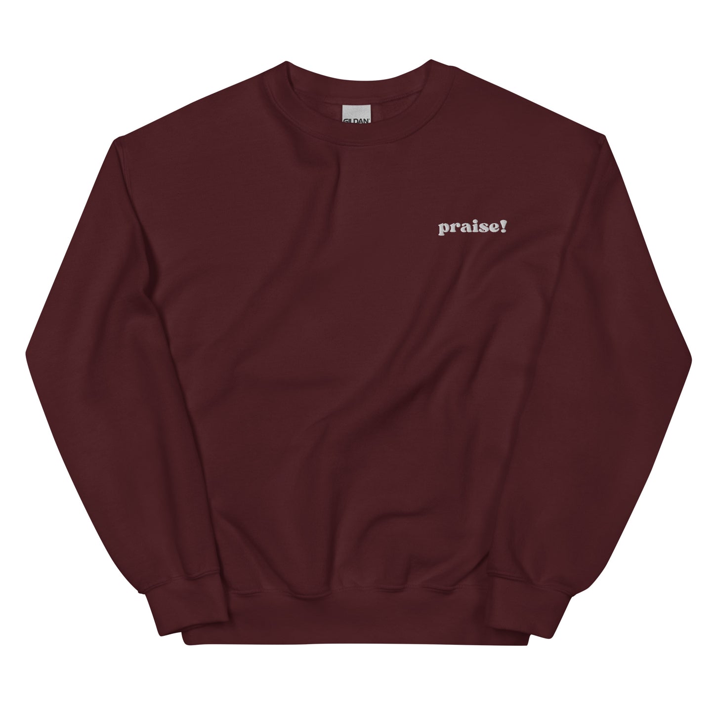 White Embroidered Praise! (Good Times) Sweatshirt