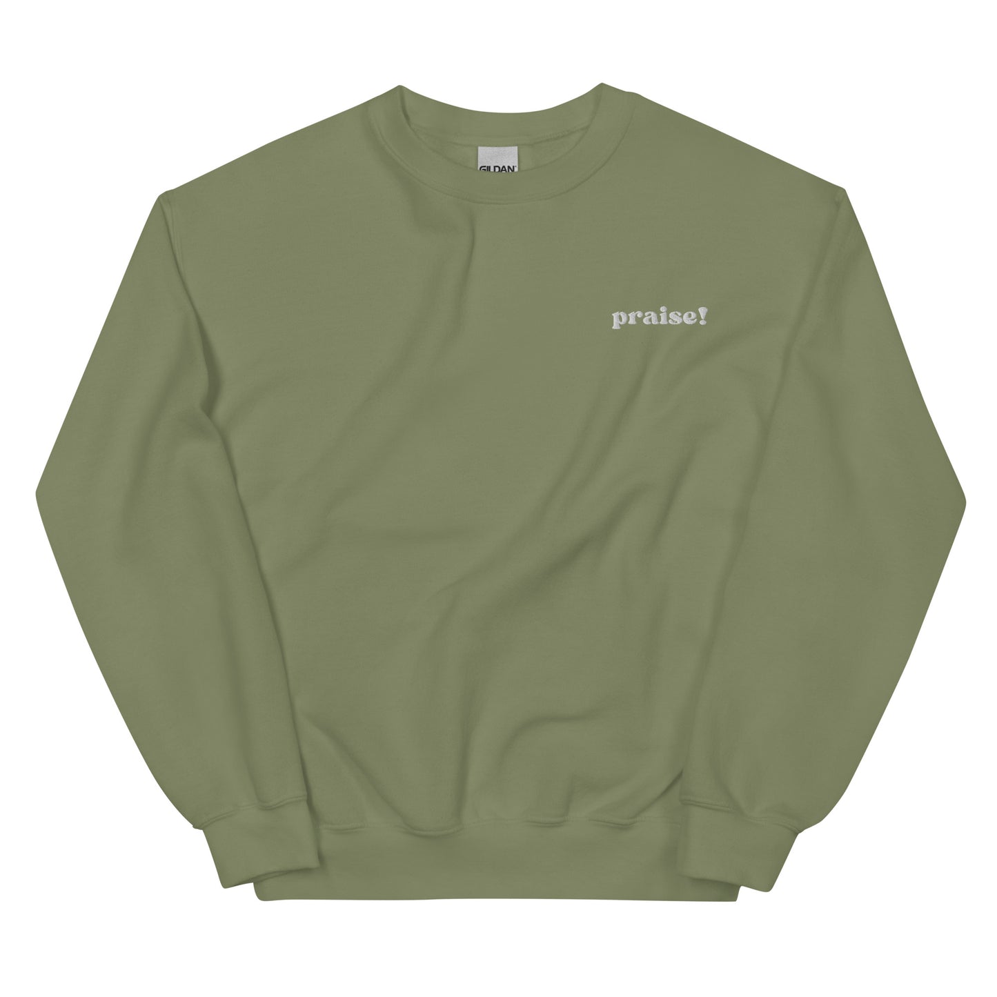 White Embroidered Praise! (Good Times) Sweatshirt