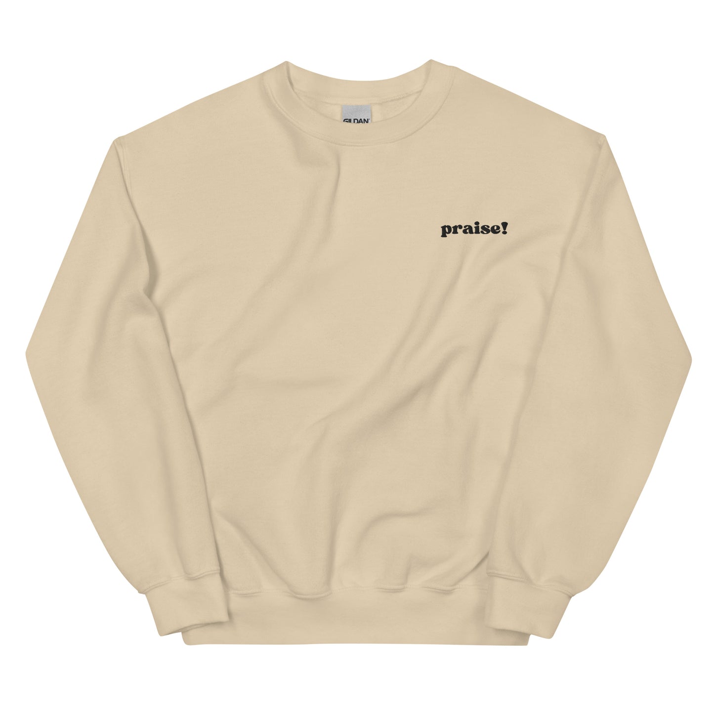 Black Embroidered Praise! (Good Times) Sweatshirt