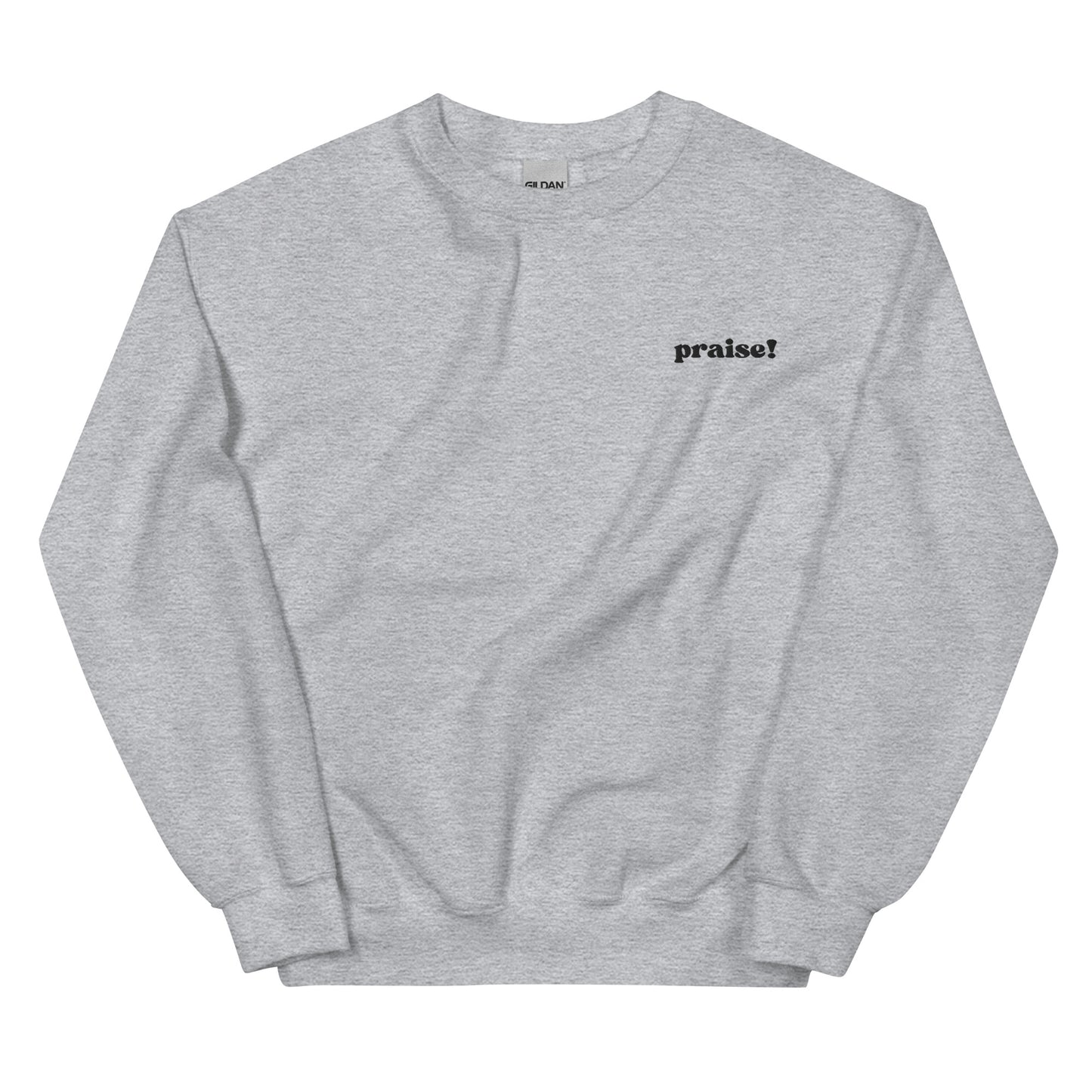 Black Embroidered Praise! (Good Times) Sweatshirt
