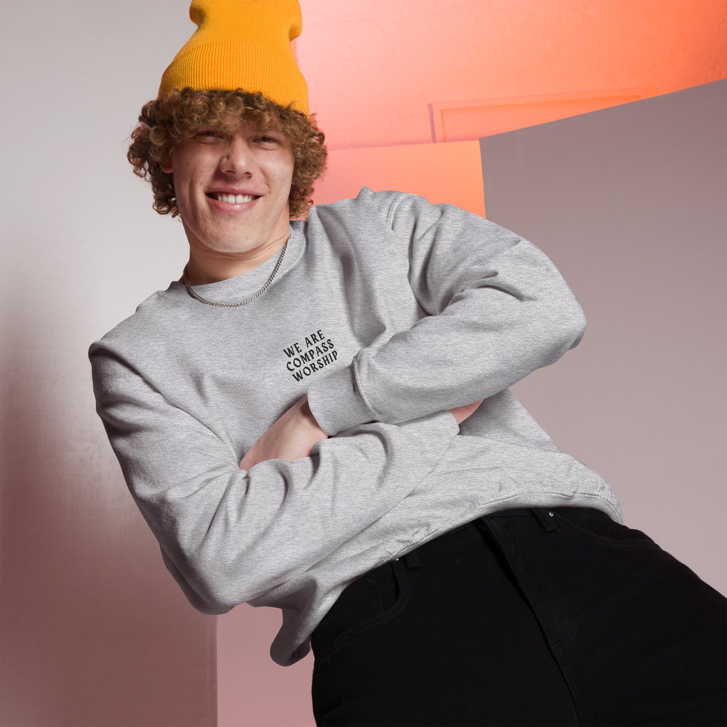 We Are Compass Worship Sweatshirt (Black Logo)
