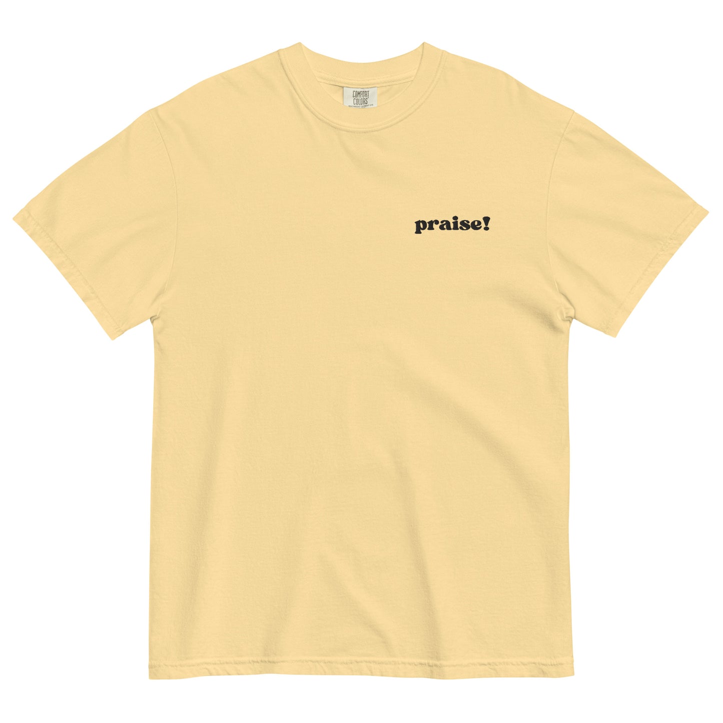 Black Embroidered Praise! (Good Times) T-Shirt