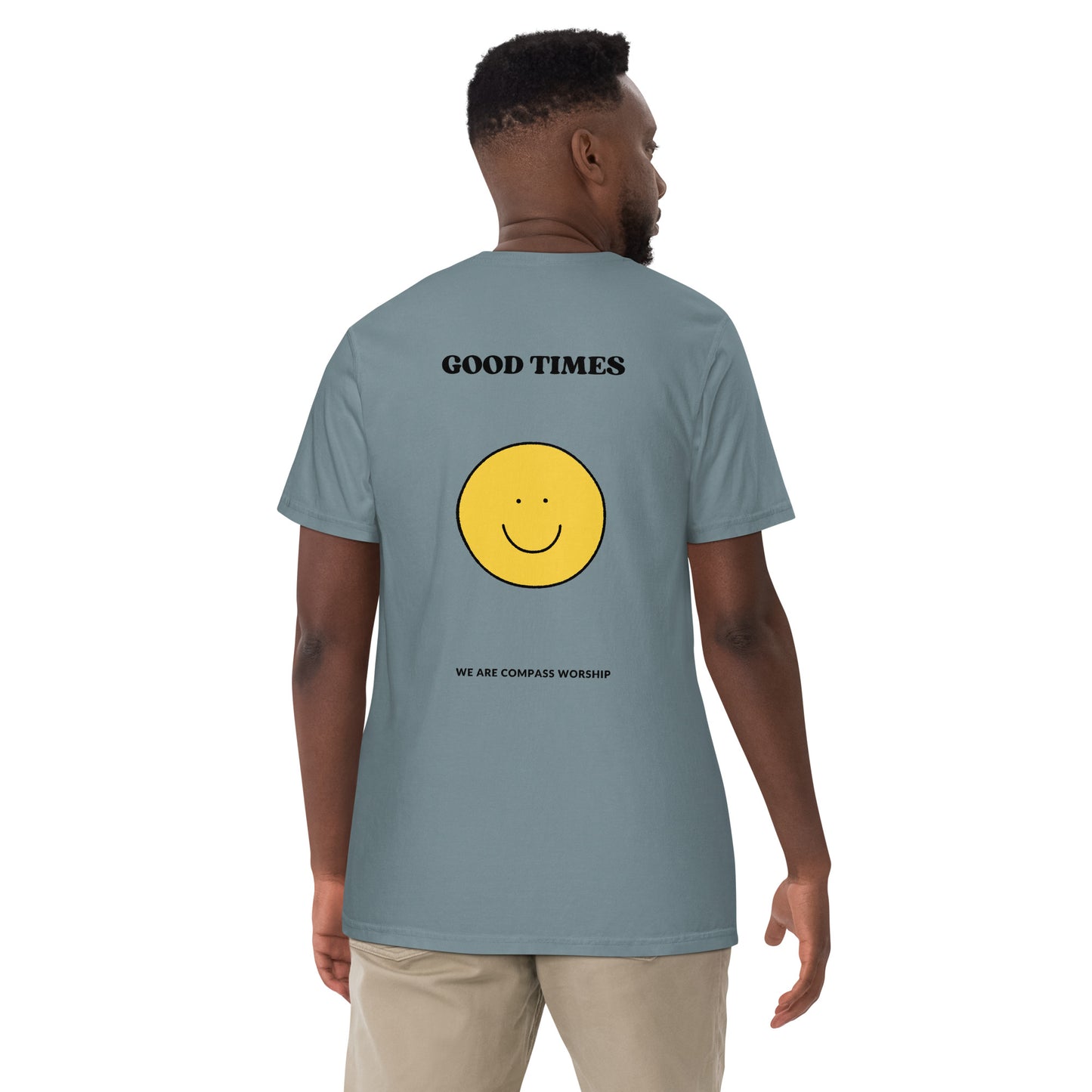 Black Embroidered Praise! (Good Times) T-Shirt