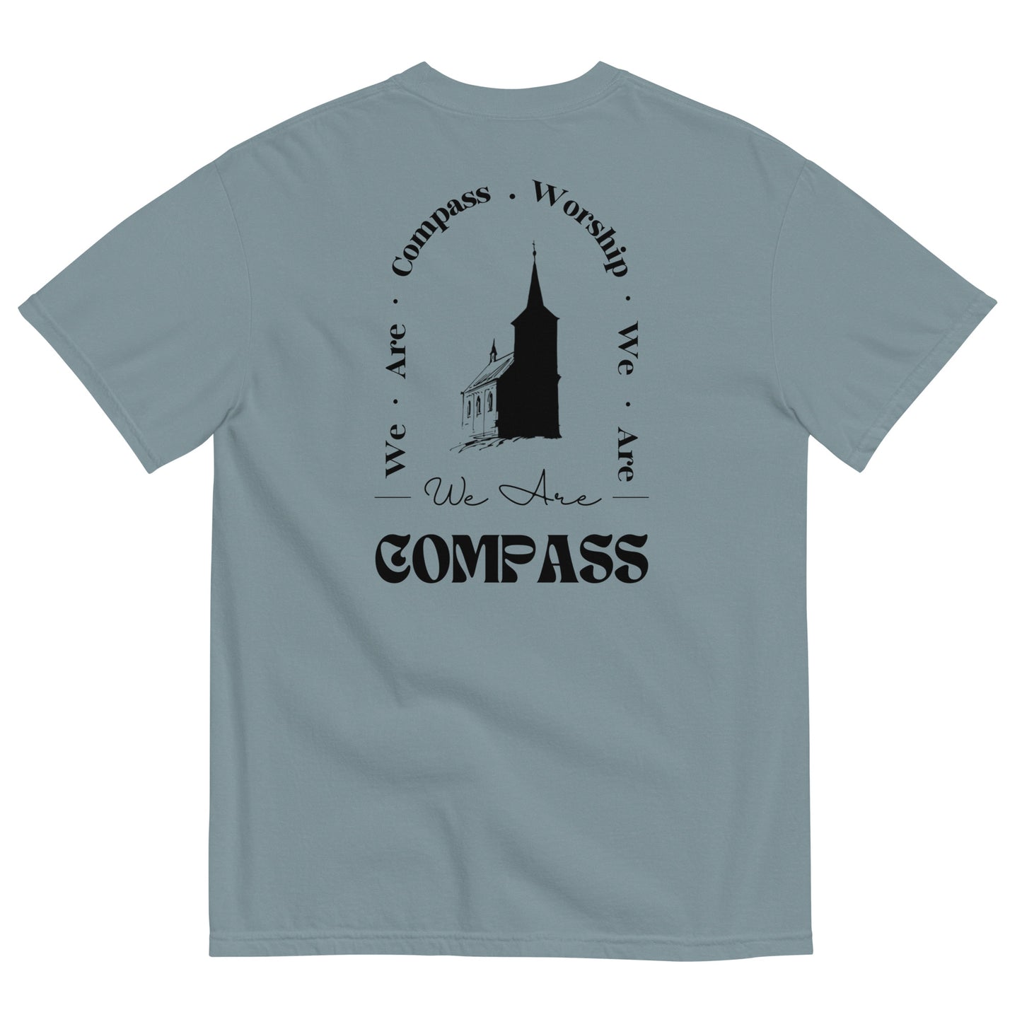 We Are Compass Worship Church T-Shirt (Black Logo)