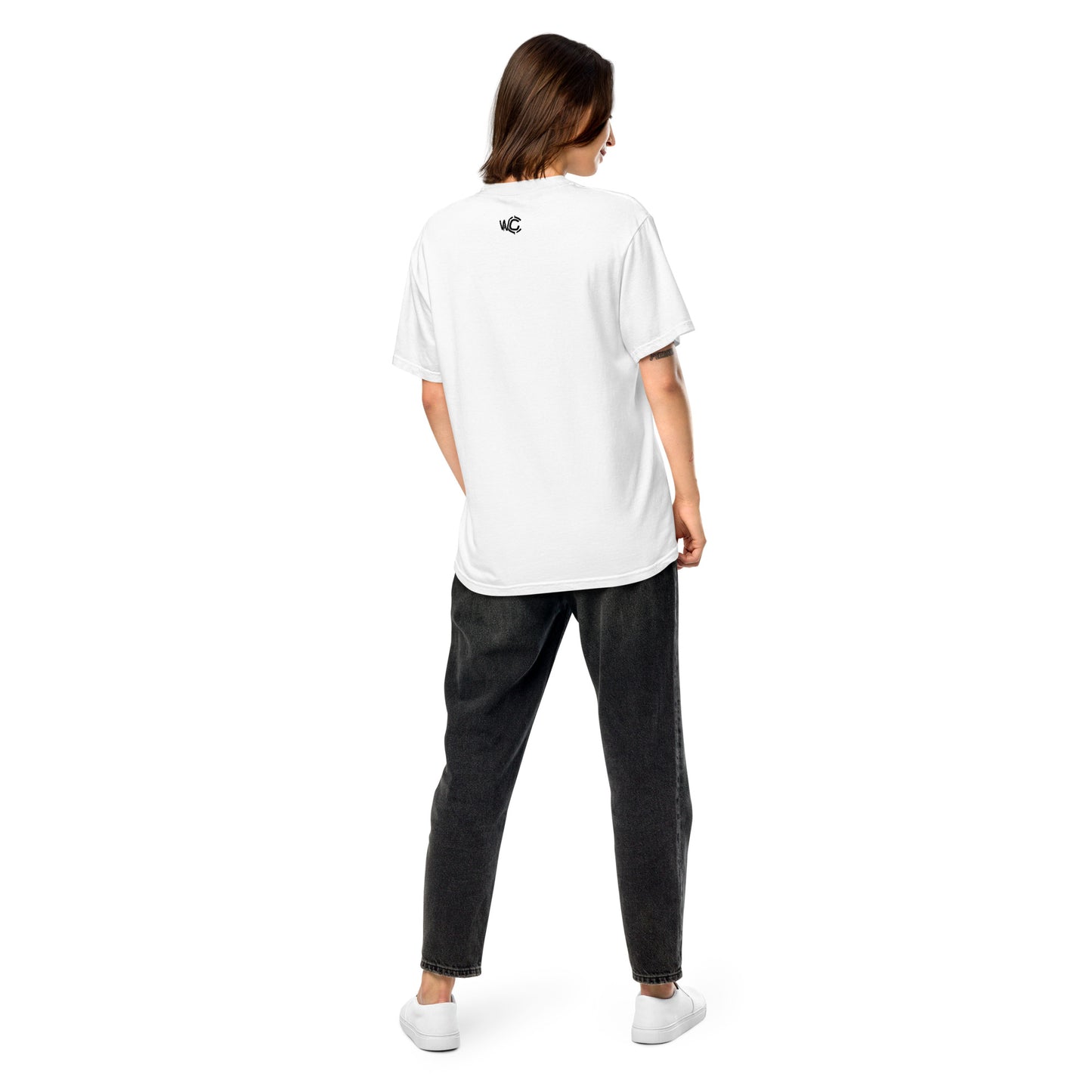 Embroidered We Are Compass Worship T-Shirt (Black Logo)